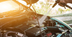Wie reinige ich den Motor? Reinigung des Motorraums mit Wasser